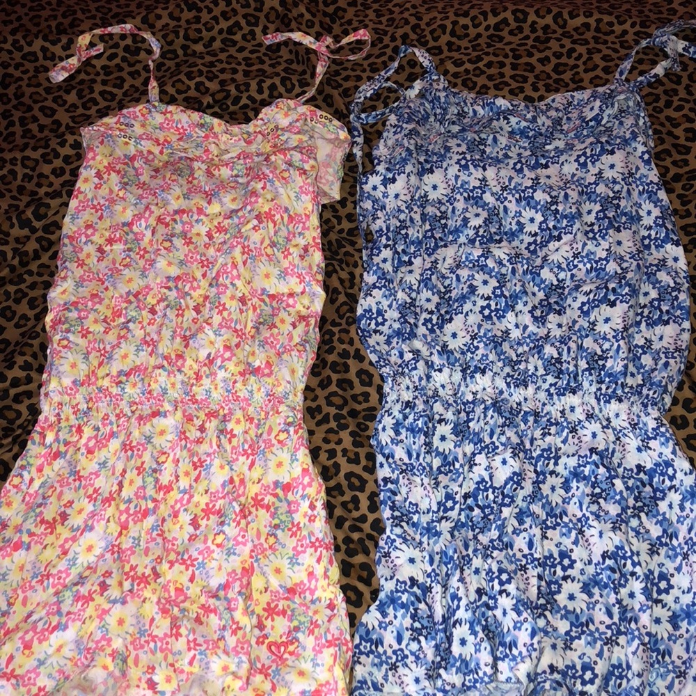 2 flower rompers from Justice- girl sizes